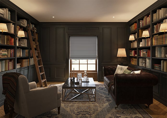 Menton, Tempered Grey - Motorised Roman Blind - Image 8